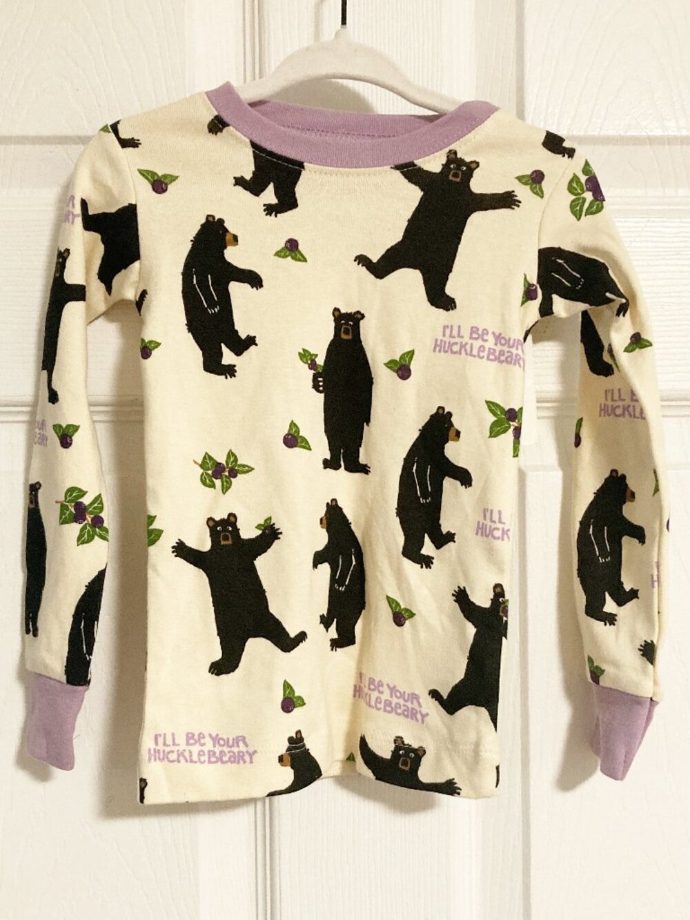 Little Blue House I'll Be Your Hucklebeary PJ Top NWT Size 2 100% Cotton